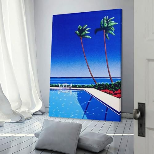 Sérénité d'une piscine tropicale par Hiroshi Nagai impression toile - 3