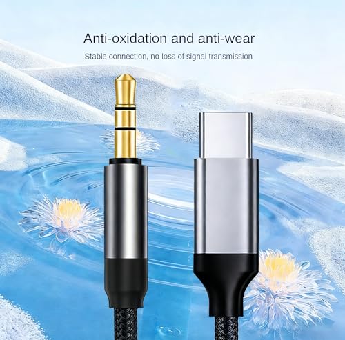 Cable de audio USB C a 3.5 mm para iPhone 15 16 17 Pro Max y auriculares 6