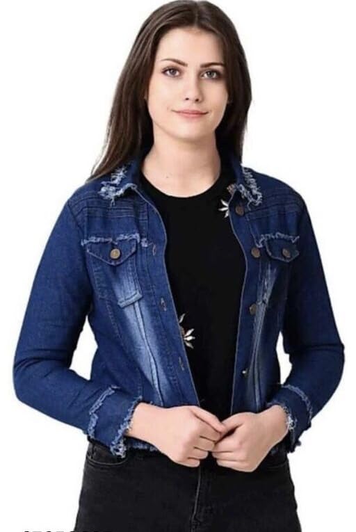 Trendy & Stylish Women Casual Denim Jacket, Regular Sleeve jacket for girls & women-picture-23