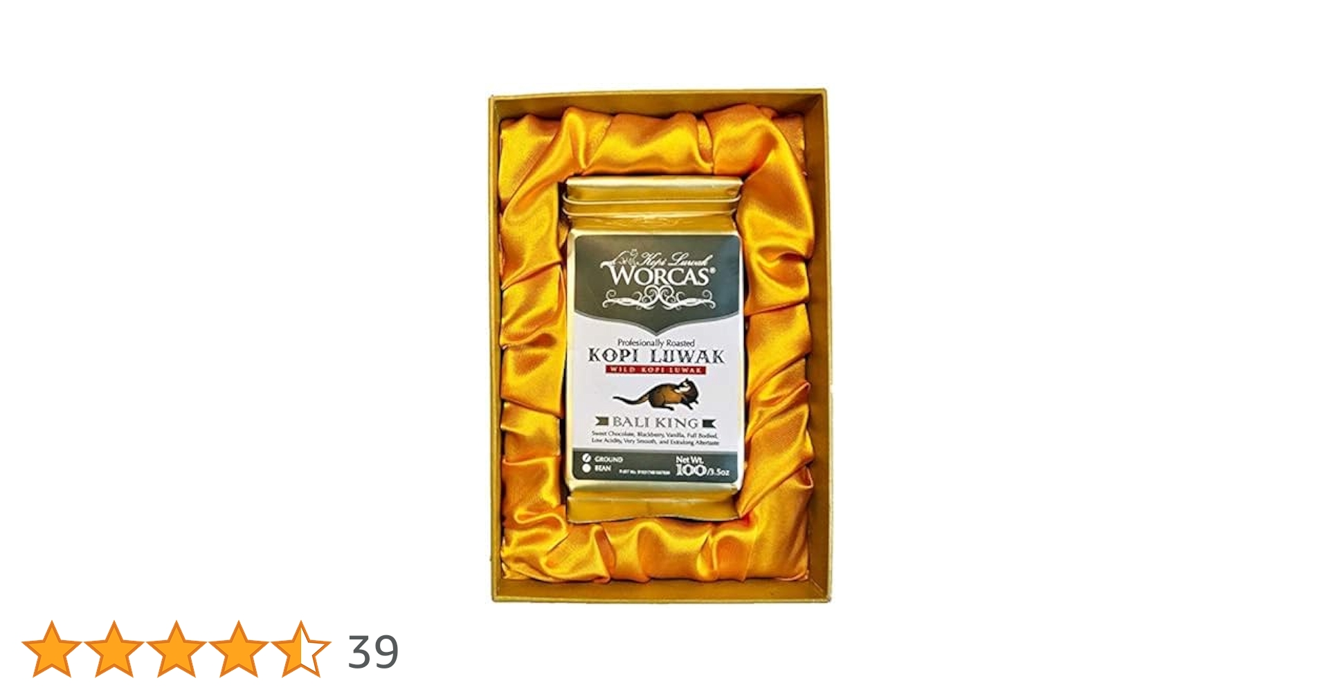 【値下げ】ジャコウネココーヒー WORCAS KOPI LUWAK Amazon | WORCAS 【豆のまま/100g】 スマトラ産 コピルアク