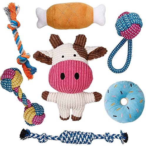 LOT 7 Jouets INTERACTIFS pour Chiots ET Petits Chiens , Lancer, Tirer et Macher. Vendeur Français et Stock en France Cover