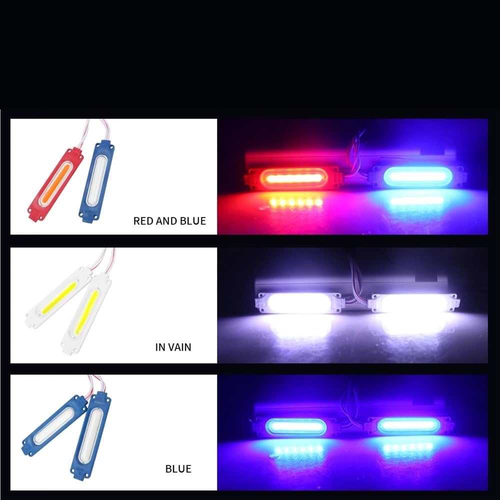 10 par motocykl rower tylne światło Flash Strobe awaryjne światło ostrzegawcze czerwony niebieski(White)