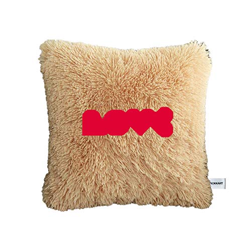 Image of Best Gifts for Birthday /Valentine's Day /Give Thanks with A Grateful Heart Love Quote - Square Shape Fur Throw Pillow Cushion - Home Sofa Decorative 16 X 16 inches (Beige)