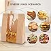 30 pack bread paper bags with window, including 30 homemade bread storage label seal stickers (13.7x8.3x3.5 inches)