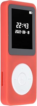 Music Player Bluetooth 5.0, Portable MP3 Player with 1.77" LCD Screen, Built-in HD Speaker, FM Radio/Recorder/Alarm Clock/E-Book/Video Playback Red