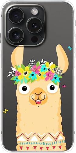 Miniatura 10 de Blingy's Funda para iPhone 15 Pro Max, funda protectora transparente de TPU suave para mujeres y niñas, diseño de pájaros flamencos (flamenco azul y
