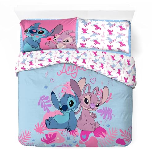 arlis Parure Housse de Couette Stitch en Coton 2 Personnes, Parure de lit Réversible 240x220 cm, 2 Taies d'oreiller 65x65 cm, 100% Coton (Parure Stitch-a)