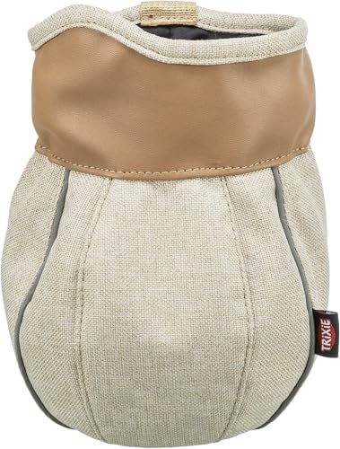 TRIXIE Snack-Tasche - Ringeinsatz für schnellen Zugriff – Verschluss - Befestigungsclip - reflektierende Elemente - mit Kotbeutelspender - Diverse Farben - zufällige Auswahl - ø 11 × 16 cm - 32281