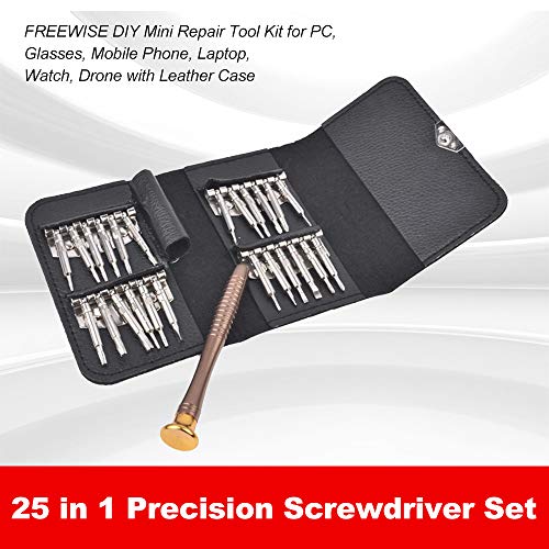 Conjunto de chaves de fenda de precisão 25 em 1, mini kit de ferramentas de reparo DIY para PC, ócul