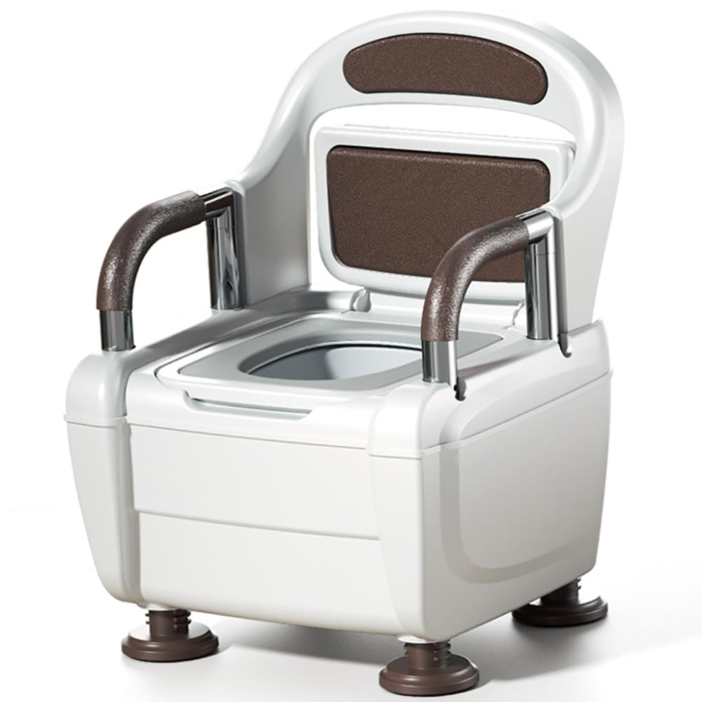 Sions Adult Portable Toilet, Adjustable Height Toilet Seat with