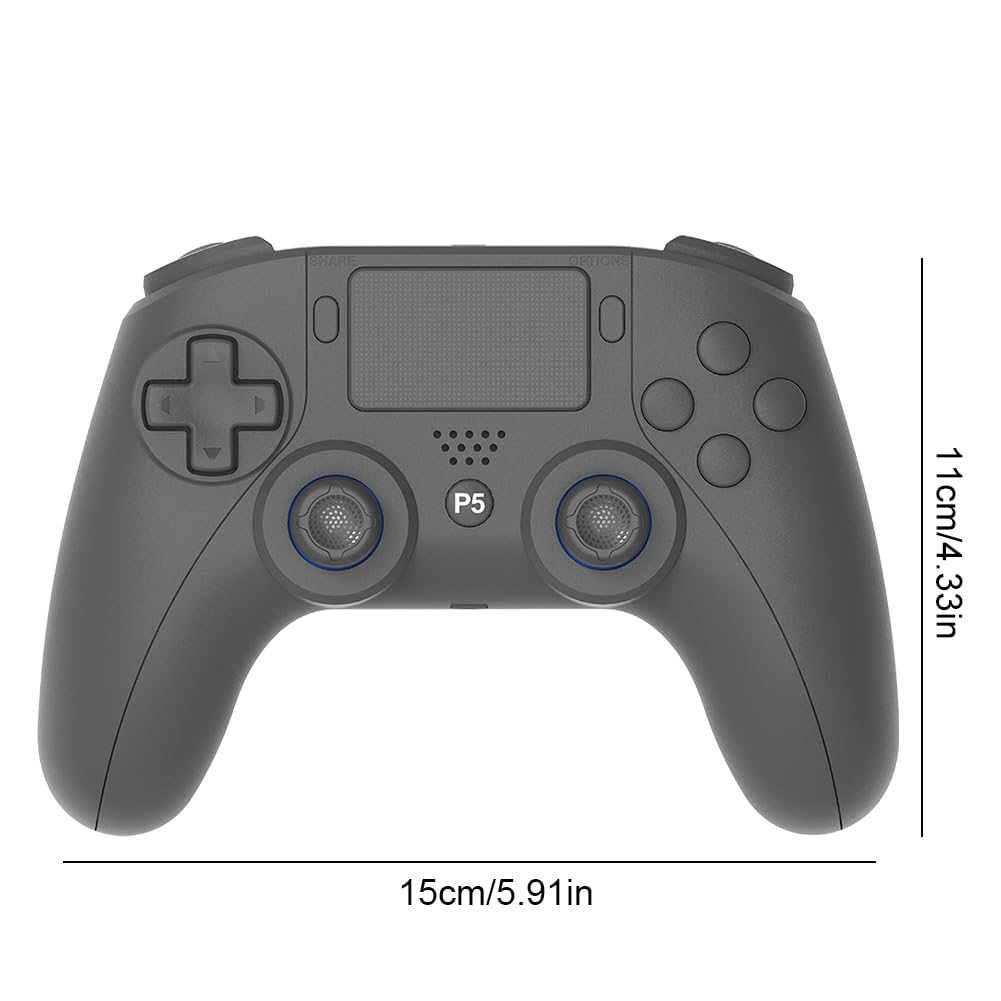 LYEAA Manette Switch Sans Fil avec Hall Joysticks/RGB/Turbo/Vibration/6 Axes/Touche Tactile, Compatible avec PS5/ Slim/Pro et PC Windows