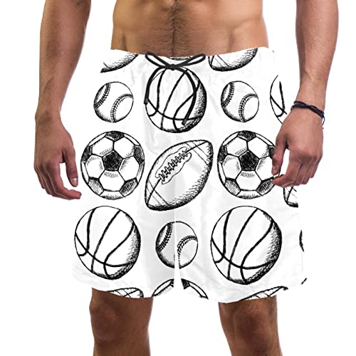 Short de bain homme anti-frottement thème football séchage rapide