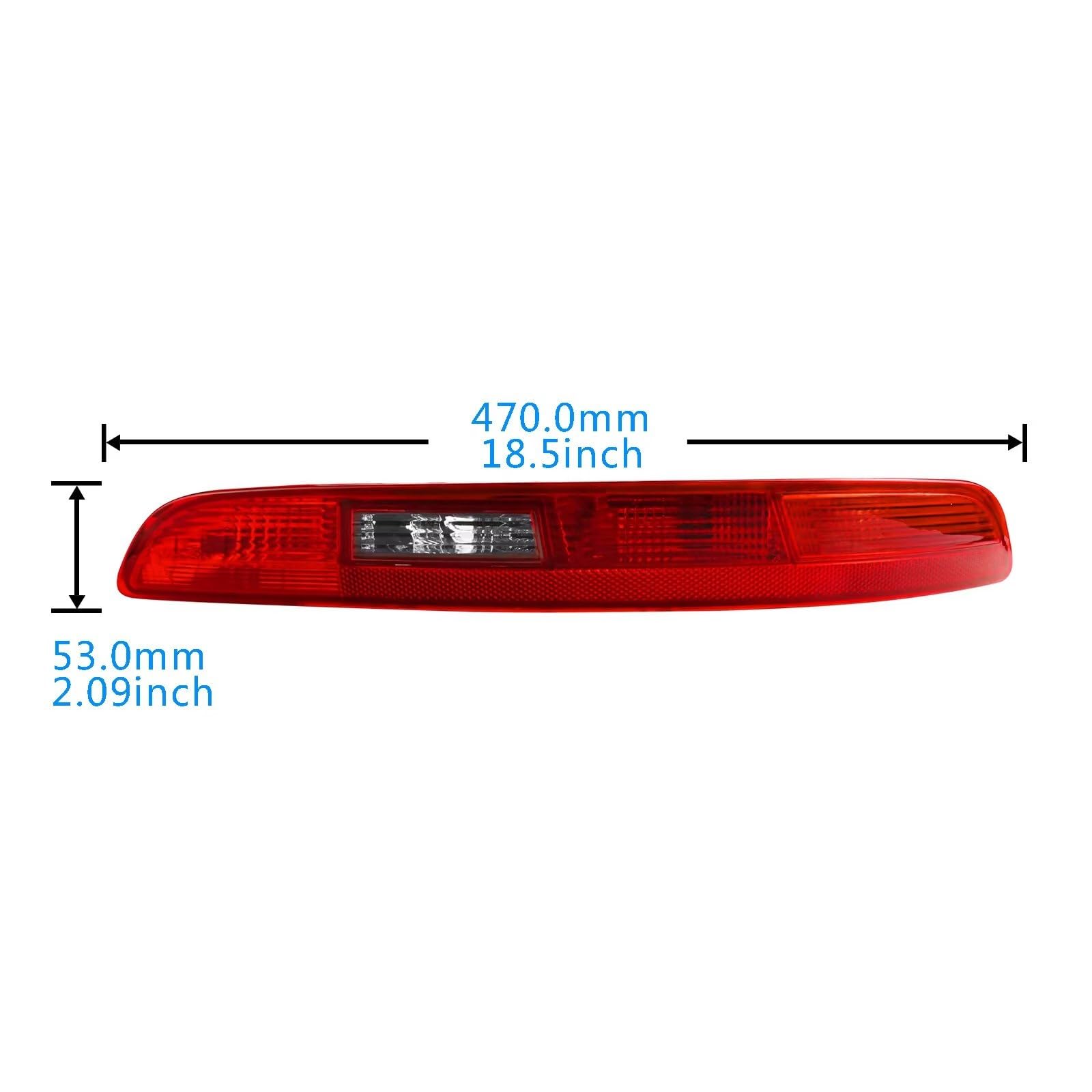 Compatibile Con Q3 2011 2012 2013 2014 Luce Freno Lato Destro Paraurti Posteriore Riflettore Luce Stop Posteriore Accessori Auto Sostituzione 8UD945096 Posteriore Paraurti Riflettore