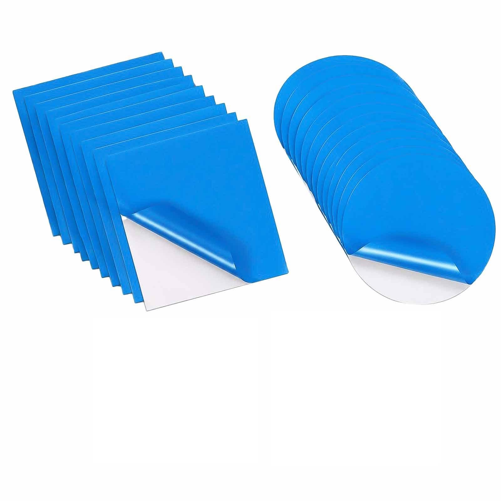 20 Pcs Vinyl Repair Patches Kit, Self Adhesive PVC Pool Repair Patches, Hot Tub Repair Kit Lazy Spa Pool Repair Kit for Hot Tub Tent Swimming Pools Water Beds Inflatable Spas (10 Squares and 10 Circl