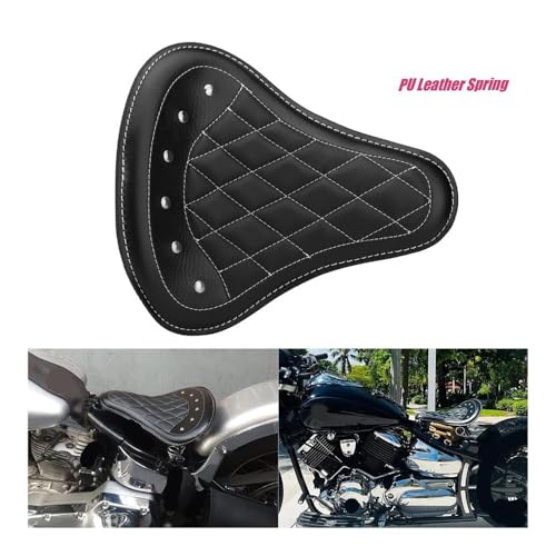 Cojín individual negro para asiento delantero de motocicletas custom y bobber 2