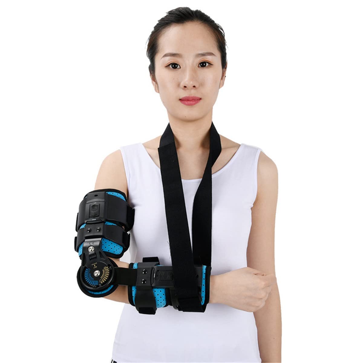 Buy TSUSF Hinged Elbow Brace With Strap, Post OP Elbow Brace Stabilizer