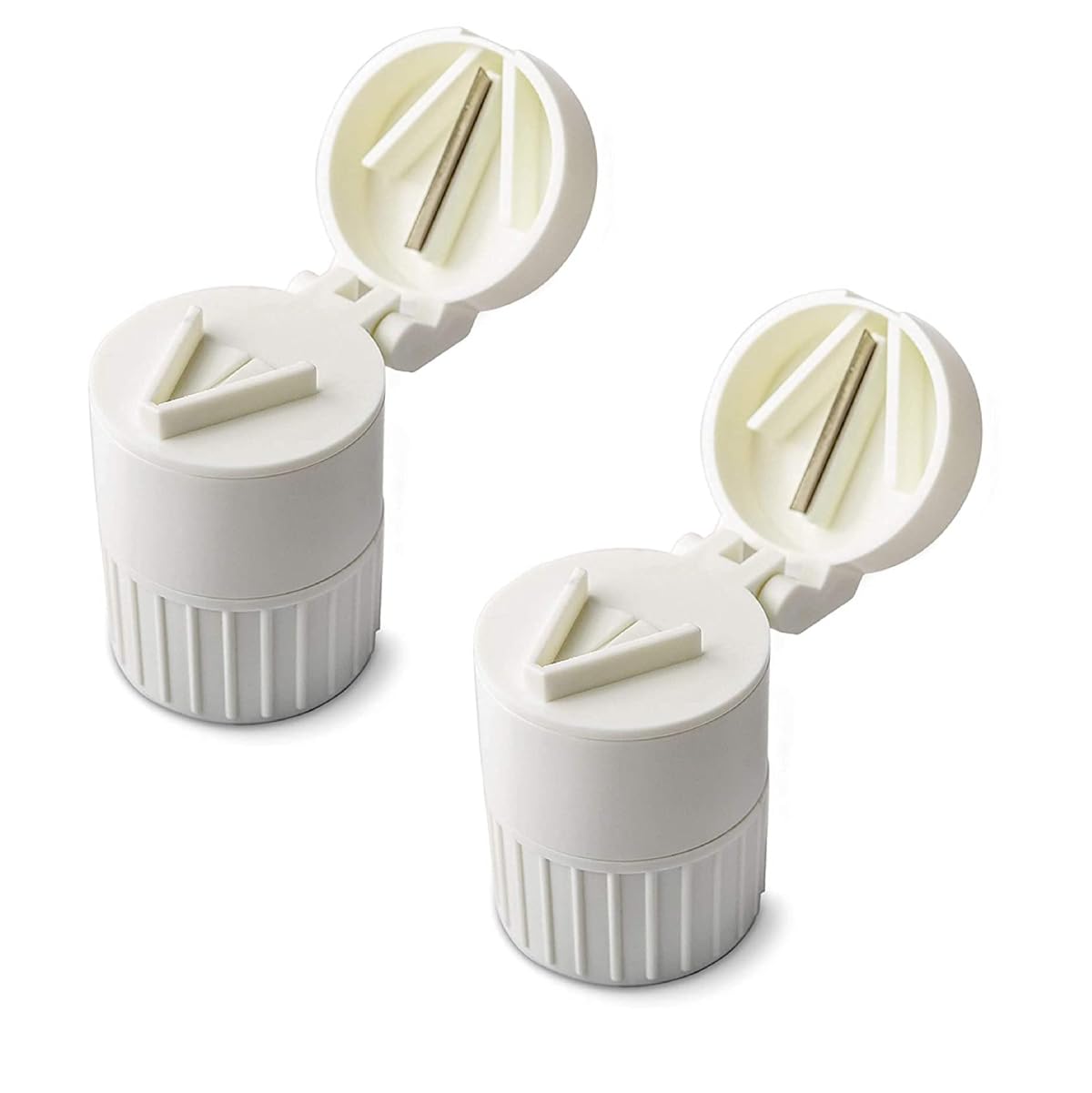 3 in 1 Function Tablet/Pill Cutter Crusher and Pill Storage, Double Tablet Storage | Water Storage Perfect For Carrying Cutting and Organising Medicines -2 pcs-picture-24