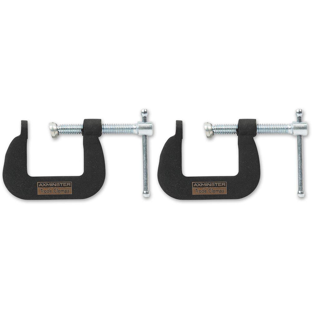 Axminster Trade Clamps Black Axminster Trade Clamp Small G Clamps - 25Mm (Pair)