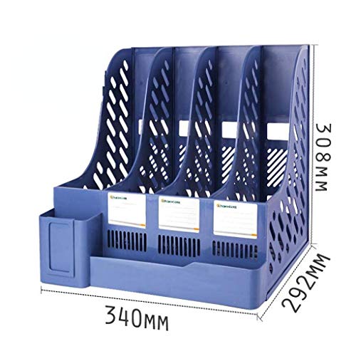 Preisvergleich Produktbild LY88 Schreibtischregal Ablagekorb Schreibtischablage Aufbewahrungsbox Bücherregal Einfacher Schreibtisch Student Verwendung Buchständer Archivregal Bürobedarf (Farbe: Blau, Größe: # 1)
