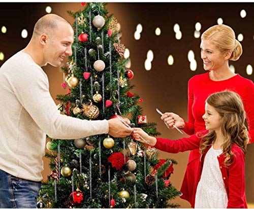 Klar Glas Eiszapfen 3,5-7,8 Zoll Twisted Klar Glas Eiszapfen Weihnachten Ornament Eiszapfen Dekorationen Hängend (54 Stücke) – Ansicht 6