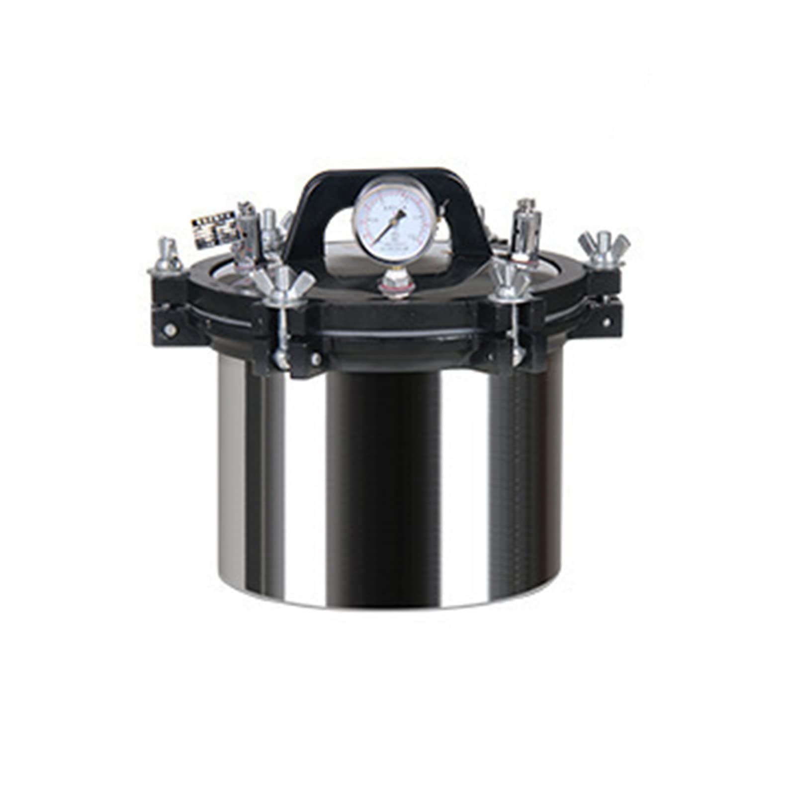Autoclave per laboratorio, sterilizzatore a vapore, attrezzatura da laboratorio elettrica verticale in acciaio inossidabile, previene la combustione a secco (8 l)