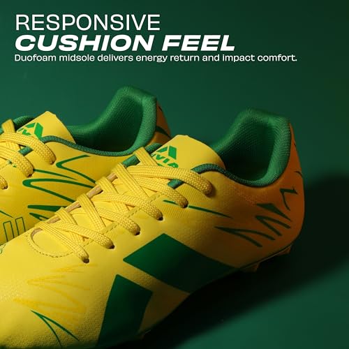 Image of Nivia Country Color WC Football Studs for Men, Firm Ground Football Shoes with Duofoam Cushioning, TPU Stud Outsole, 3D TPU Upper, Football Boots with Nylon Mid Shank Support