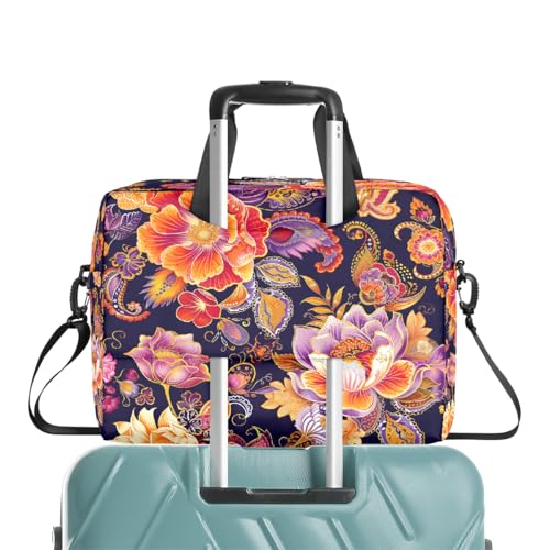 Maletín para portátil de 16 pulgadas floral rojo impermeable miniatura 7