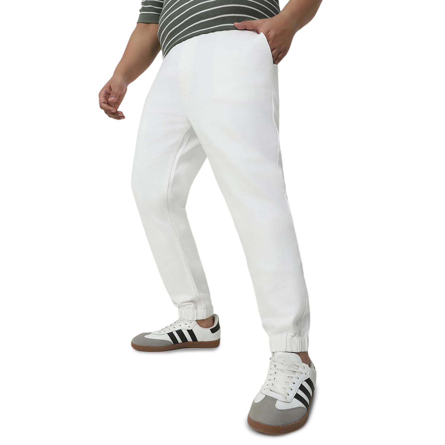 urbano plus Men's Regular Fit Mid Rise Washed Jogger Jeans Stretch-picture-36