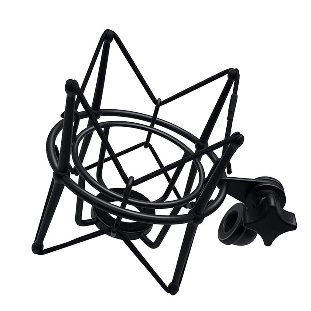 Supporto per montaggio ad urti in metallo Staffa per porta microfono a sospensione antiurto (colore: nero) (nero)