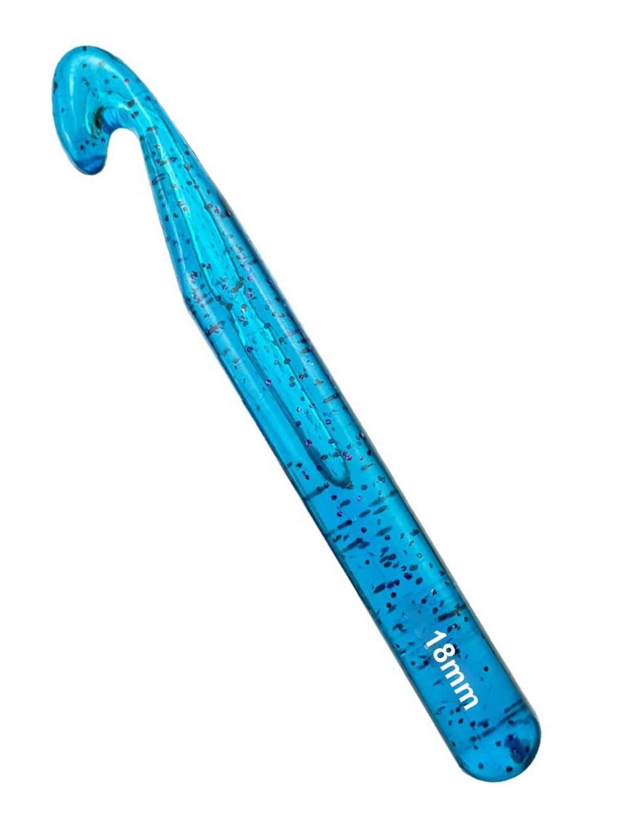 25mm Large Crochet Hook,Huge Crochet Hooks for Chunky Yarn,Ergonomic Knitting Giant Crochet Hooks,Big Crochet Needles for Knitting Yarn Carpet Scarf Wool Roving(Blue,18mm)