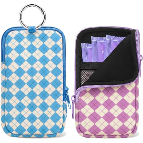 Image of 2PCS Tampon Holder Zipper Pouches Portable Period Bags
