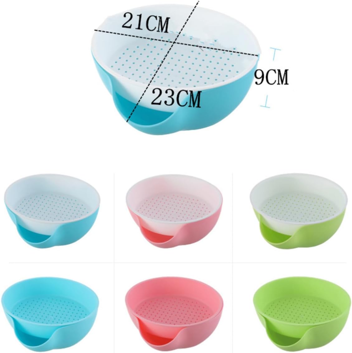 Double Dish Nut Bowl Plastic Removable Shell Holder for Cherries