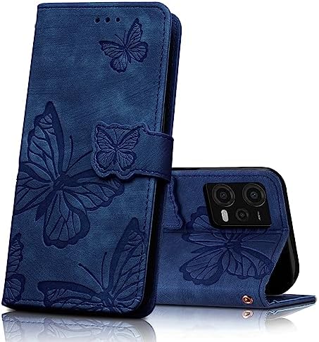 CXTcase Etui na telefon komórkowy Samsung Galaxy A54 5G, etui ochronne z klapką do Samsung Galaxy A54 5G, skóra poliuretanowa, magnetyczne motyle, skórzane etui do Samsung Galaxy A54 5G, czarne