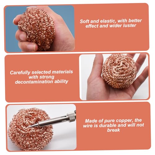 Esponja de cobre resistente que limpia sin rayar el acero inoxidable de tu cocina 4