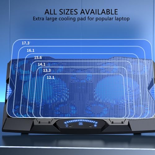 Base para laptop con 12 ventiladores y soporte ajustable miniatura 6