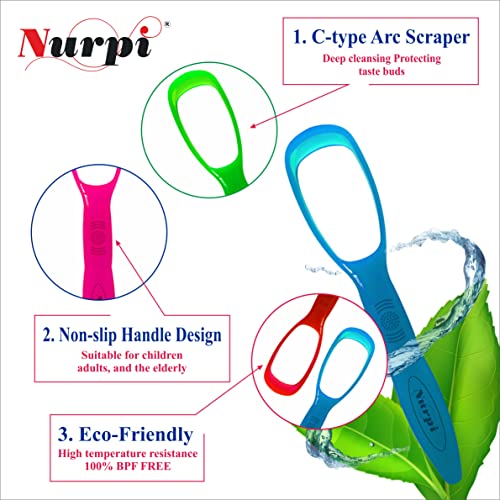 Image of plastic tongue cleaner for new generation pack of 3