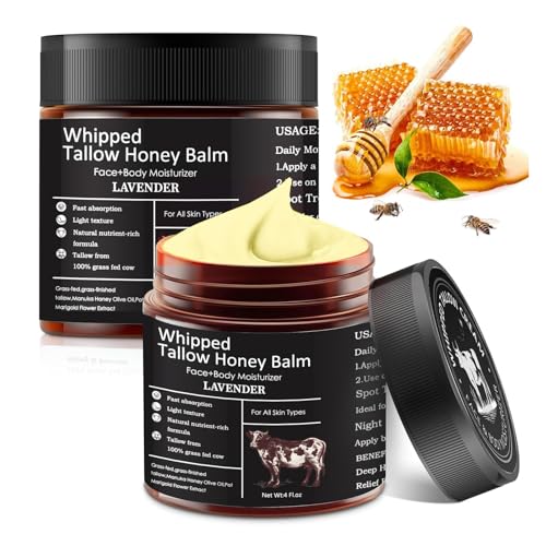 Souvik Sebo de Res Face Cream – Crema de Sebo de Vacuno con Miel y Cera de Abejas,Hidrata Profundamente cara y Cuerpo, Reduce la Irritación y Sensibilidad de la Piel (120g)