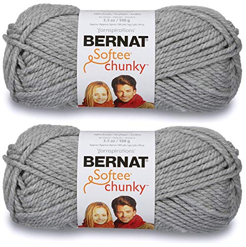 (Pack of 2) Bernat Softee Chunky Yarn-Grey Heather
