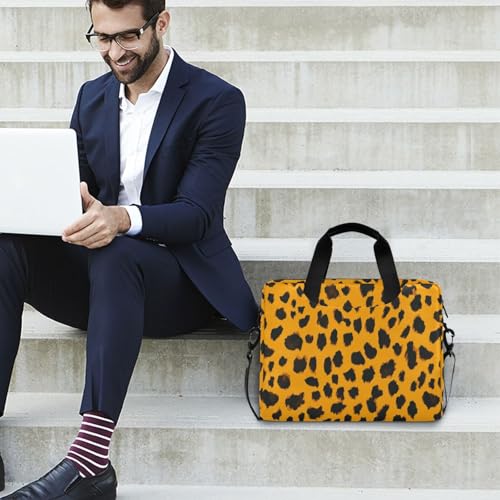 Maletín para portátil 15.6" naranja estampado leopardo miniatura 3