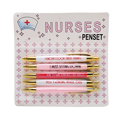 Generic - Infirmières Stylo Ensemble Stylos à Bille Papeterie 5 Pièces Plume Mauvais Plaisir Infirmière Stylo Stylo à Bille en Plastique 3.5Mm Bureau Papeterie Stylos à Bille