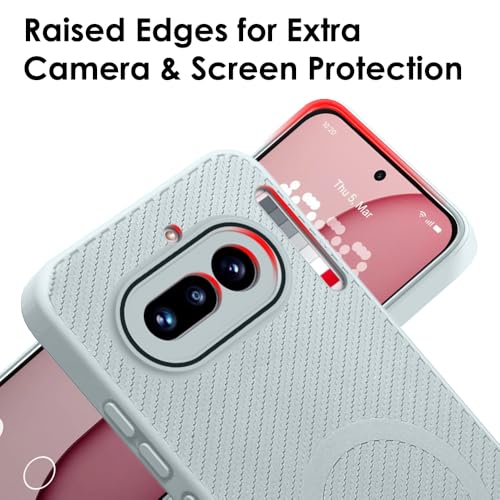 Image of Matte Silicone Back Cover for Nothing Phone 4A 5G | Mag-Safe Design (Not Compatible with Mag-Safe) | Shockproof Slim Case with Camera Protection Anti-Slip Texture | Premium Finish (Gray)