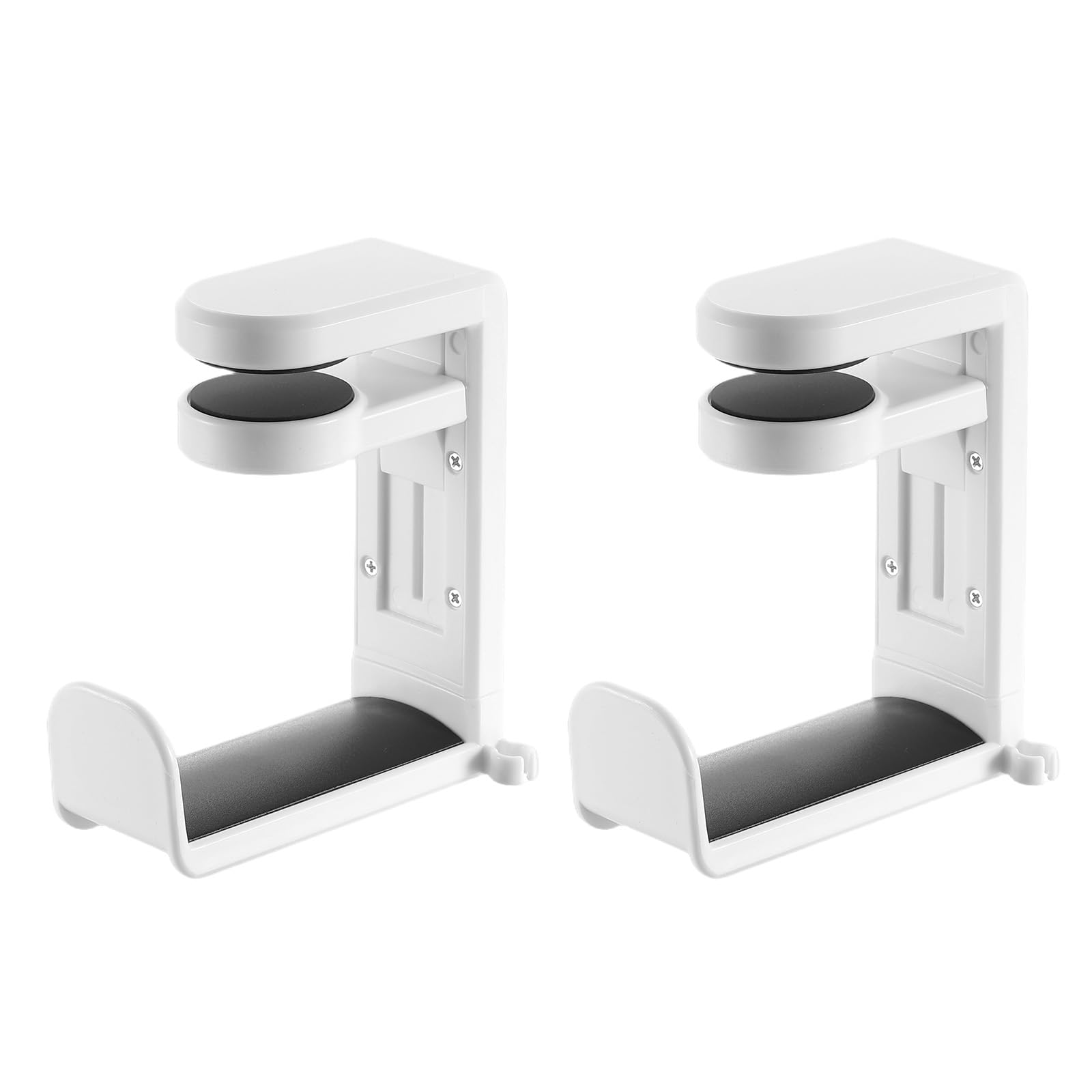 HARFINGTON 2pcs Headphone Stand Holder 360 Degree Adjustable Clamp Desk Hook Clamp 0.39"-1.65" Clamping Range PC Gaming Headset Stand for Headphone