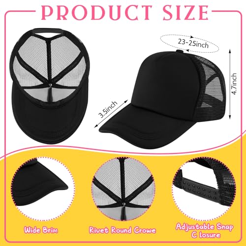 Image of 40 Pack Sublimation Blank Trucker Hat Bulk Wholesale Mesh Baseball Cap for Women Men DIY Hat Bar Party