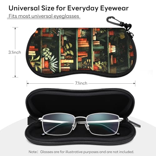 Image of Sunglasses Case with Belt Clip, Ultra Light Neoprene Zipper Soft Padded Glasses Case for Women Men