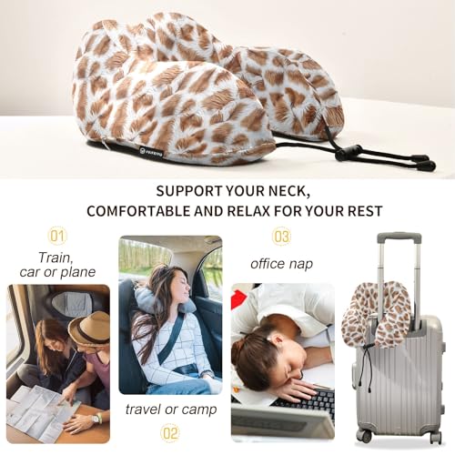 Almohada de viaje de espuma viscoelástica ajustable miniatura 4