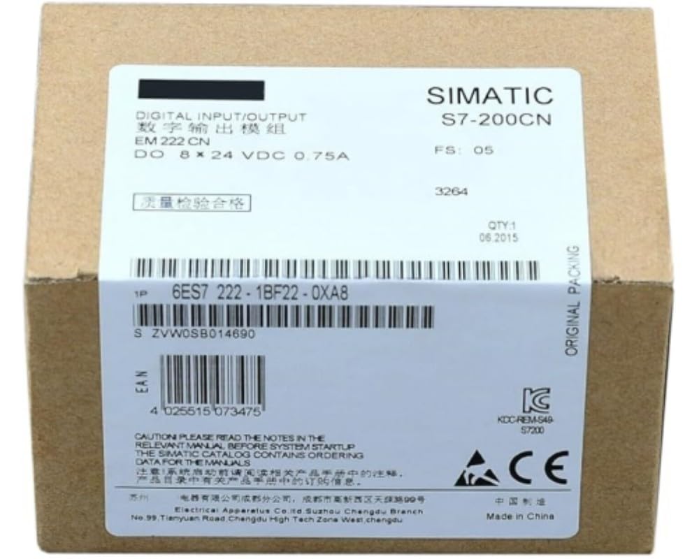 QEFHSVVZE 6ES7222-1BF22-0XA8 PLC Module 6ES72221BF220XA8 S7-200CN Digital Input Module Sealed in Box 1 Year Warranty