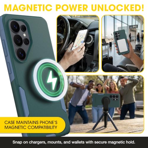 Image of OtterBox Samsung Galaxy S26 Ultra - Commuter Magnetic Case - Ocean Tides | 3X Military Drop Protection - Dual-Layer Design - Magnetic Fast Charge - Raised Edges - Port Covers