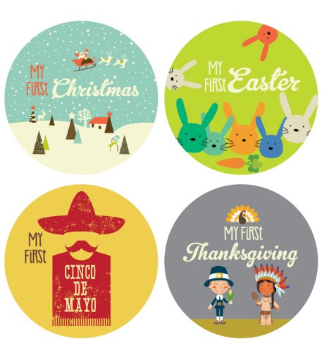 Lucy Darling First Holiday Baby Stickers - Gender Neutral - First Holiday Style 2
