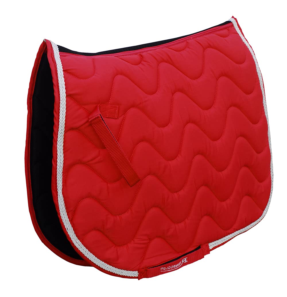 Rhinegold wave Saddle Pad Red Full