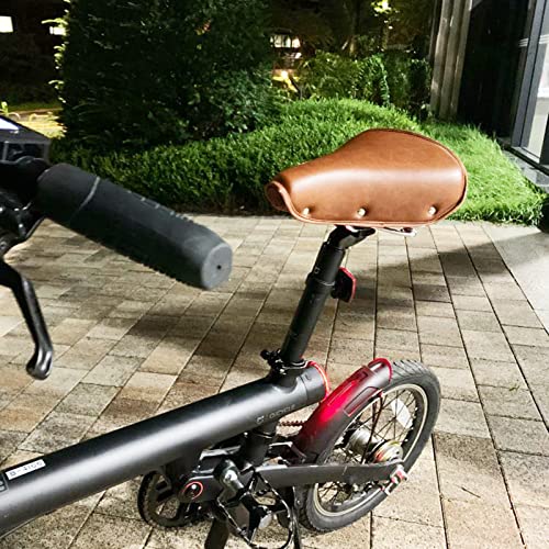 Selle de vélo rétro vintage en cuir PU à ressort confortable